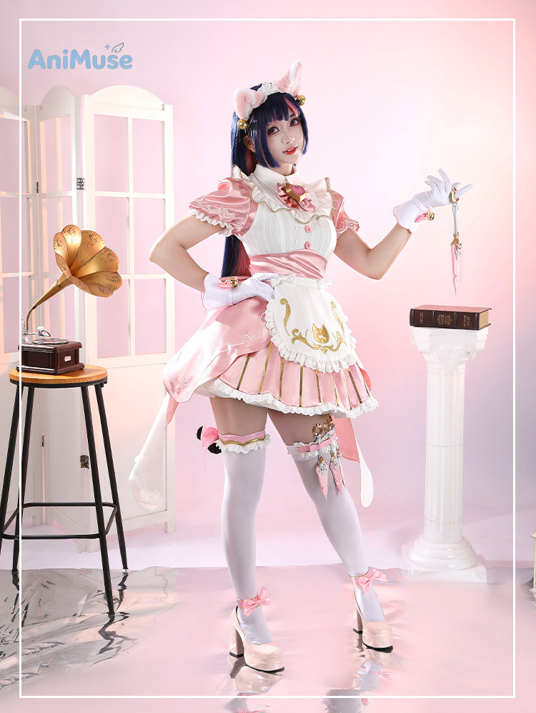 Anime Cosplay Maid - Oyun Overwatch Kiriko Kamori ‌ Nyan