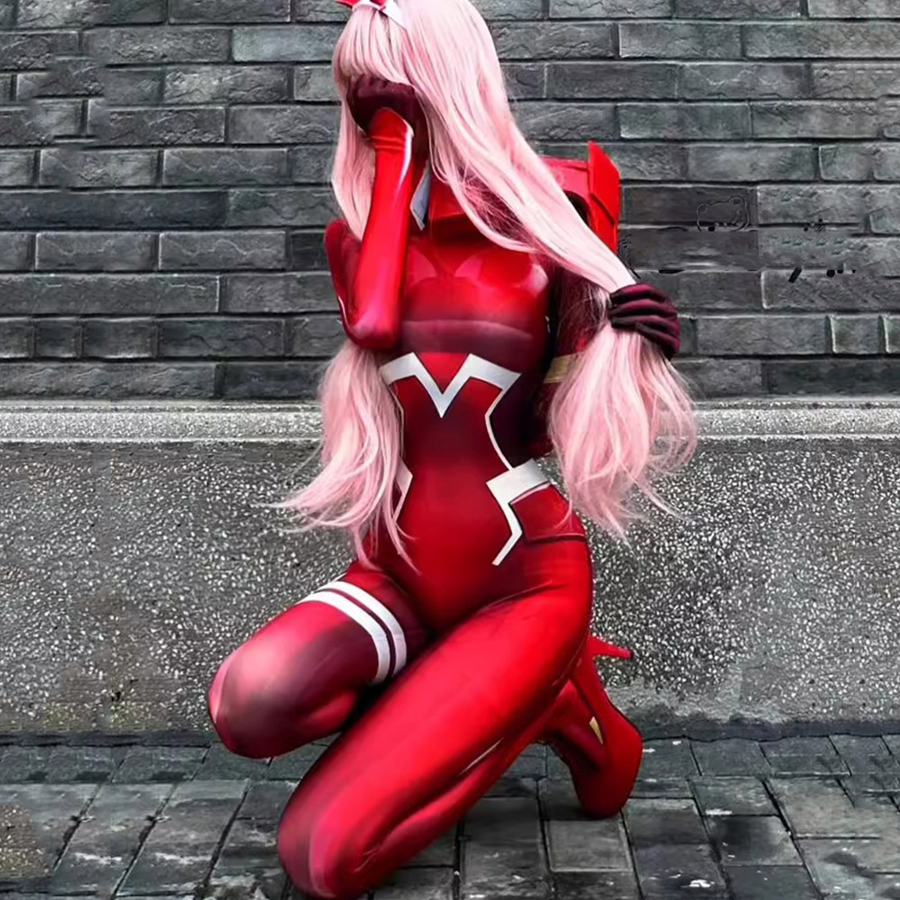 Anime Cosplay Zero Two - Pembe COSPLAY Darling In The Franxx