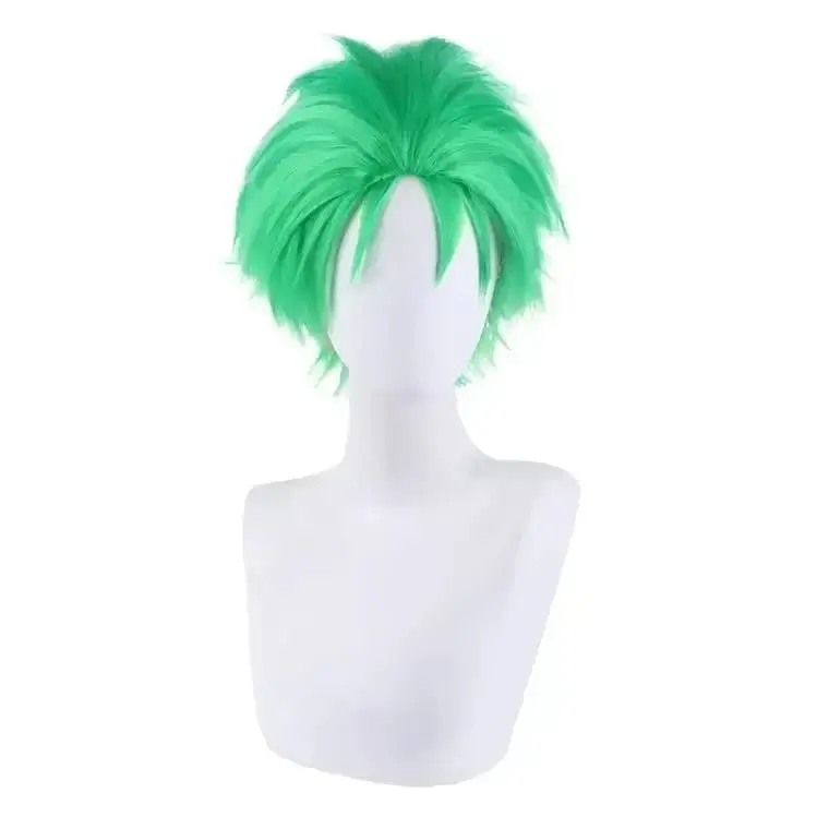 Cosplay Anime Zoro - Anime Slicked-back yeşil peruk Kısa Katmanlı