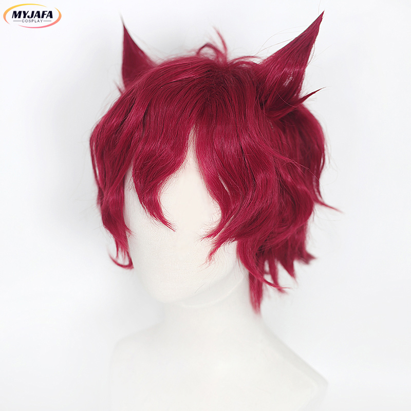 Anime Cosplay With Red Hair - Sett Cosplay Peruk Oyunu LOL Heartsteel