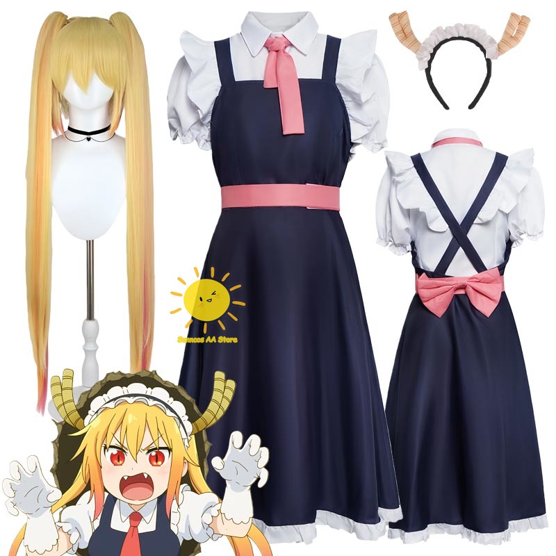 Anime Cosplay Maid - Anime Bayan Kobayashi'nin Ejderha Hizmetçisi Cosplay