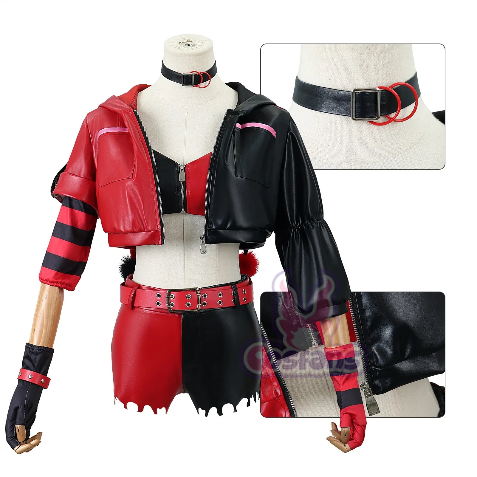 Anime Harley Quinn Cosplay - Intihar Anime Quinn Cosplay kostüm peruk