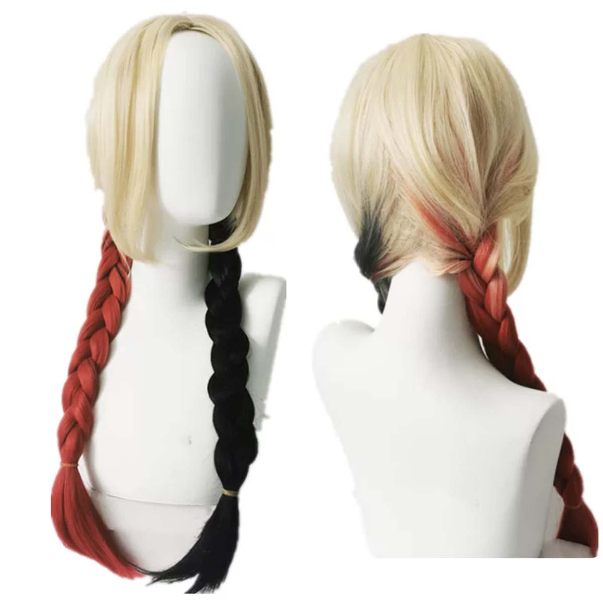 Anime Cosplay With Red Hair - Kadınlar için Quinn Cosplay Peruk Harley
