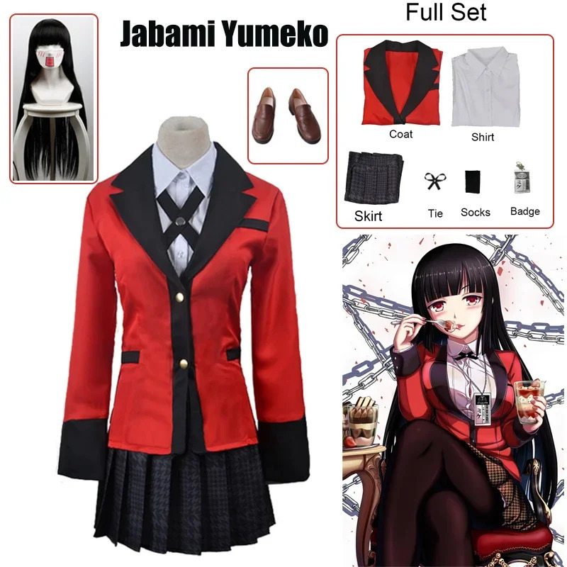 Anime Cosplay Yumeko - Jabami Yumeko Cosplay Ayakkabı Kakegurui Kompulsif