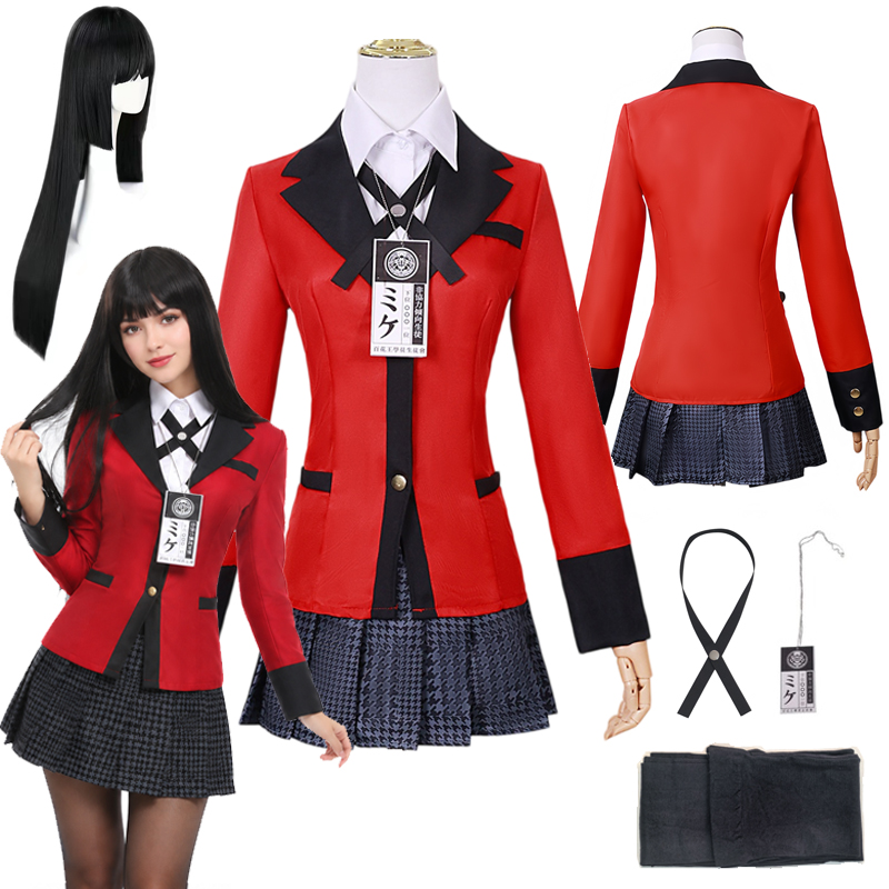 Anime Cosplay Yumeko - Yumeko Jabami Cosplay Kostümü Anime Okul
