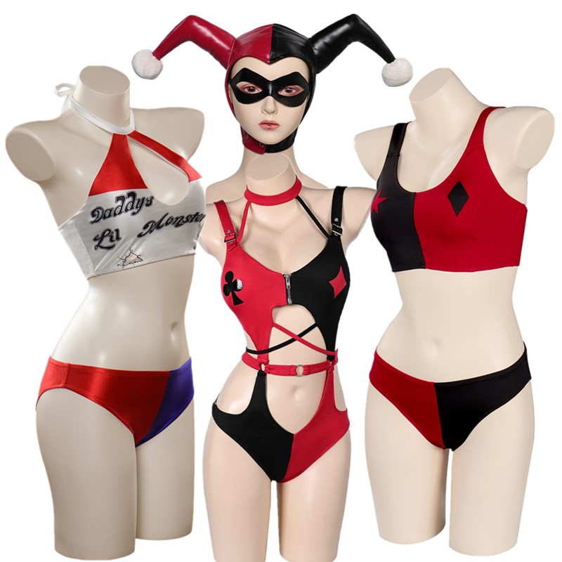 Quinzel Cosplay seksi iç çamaş - Anime Harley Quinn Cosplay incelemesi ve fiyatı