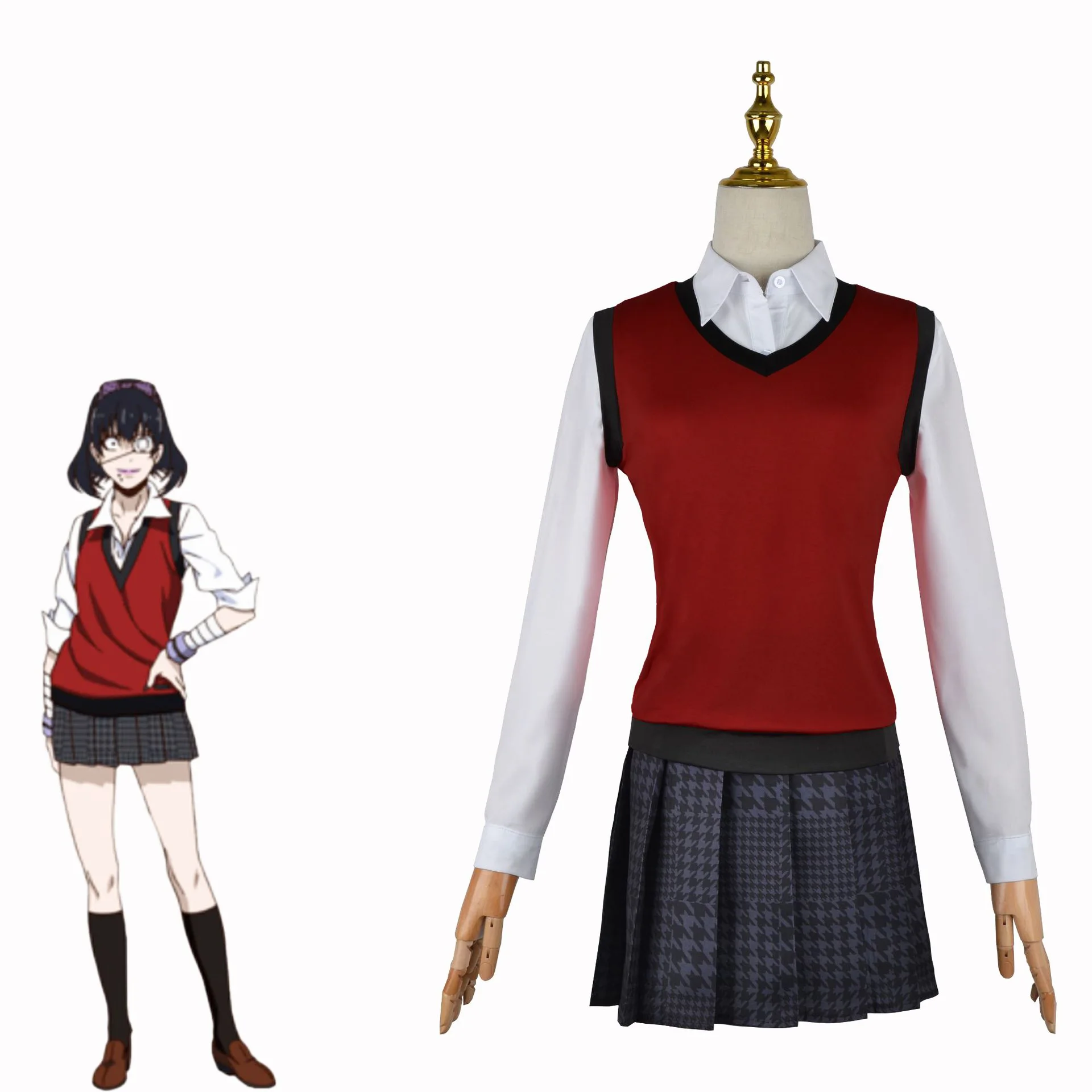 Japon Okul Üniforması Yelek et - Anime Cosplay Kakegurui incelemesi ve fiyatı