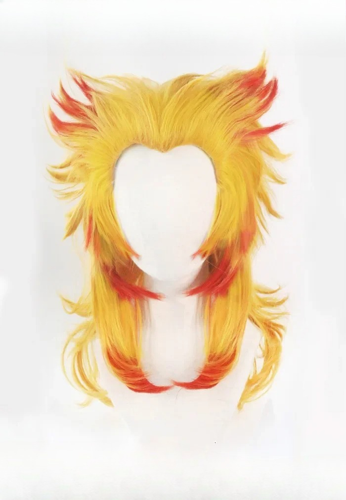 Rengoku Kyoujurou Peruk Kimets - Anime Cosplay With Red Hair incelemesi ve fiyatı