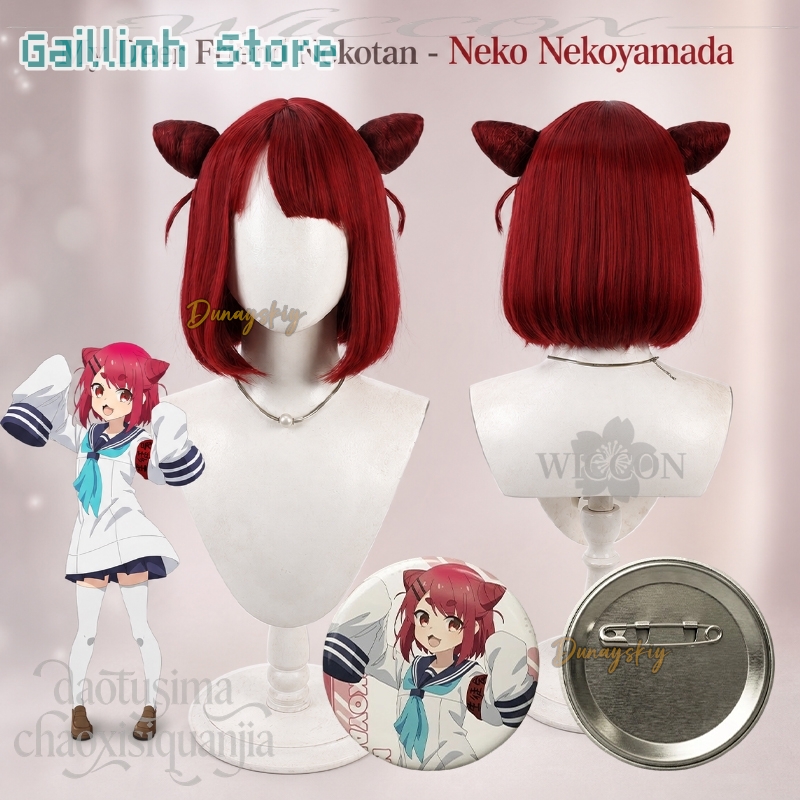 Anime My Deer Friend Nokotan C - Anime Cosplay With Red Hair incelemesi ve fiyatı