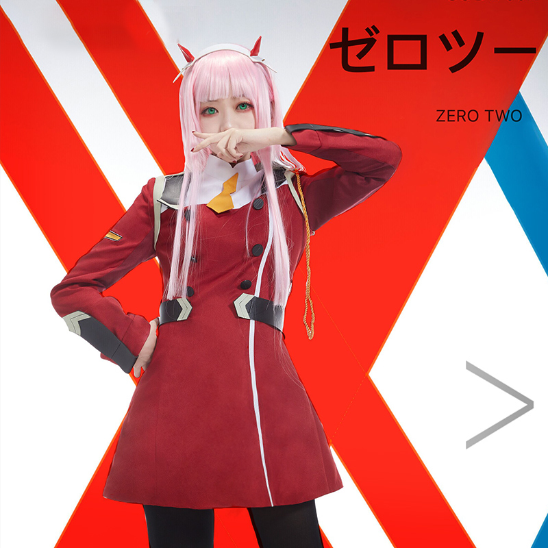 2018 Yeni Japon Anime DARLING  - Anime Cosplay Zero Two incelemesi ve fiyatı