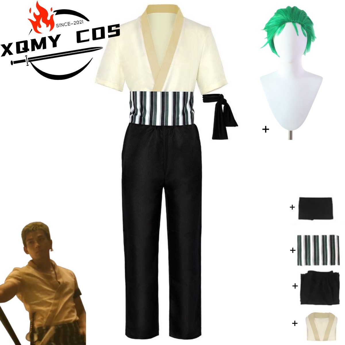 XqNew Anime Film Roronoa Zoro  - Cosplay Anime Zoro incelemesi ve fiyatı