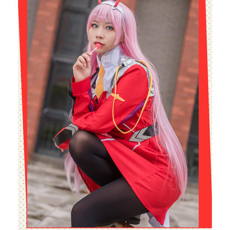 Anime 02 elbiseler sevgilim FR - Anime Cosplay Zero Two incelemesi ve fiyatı