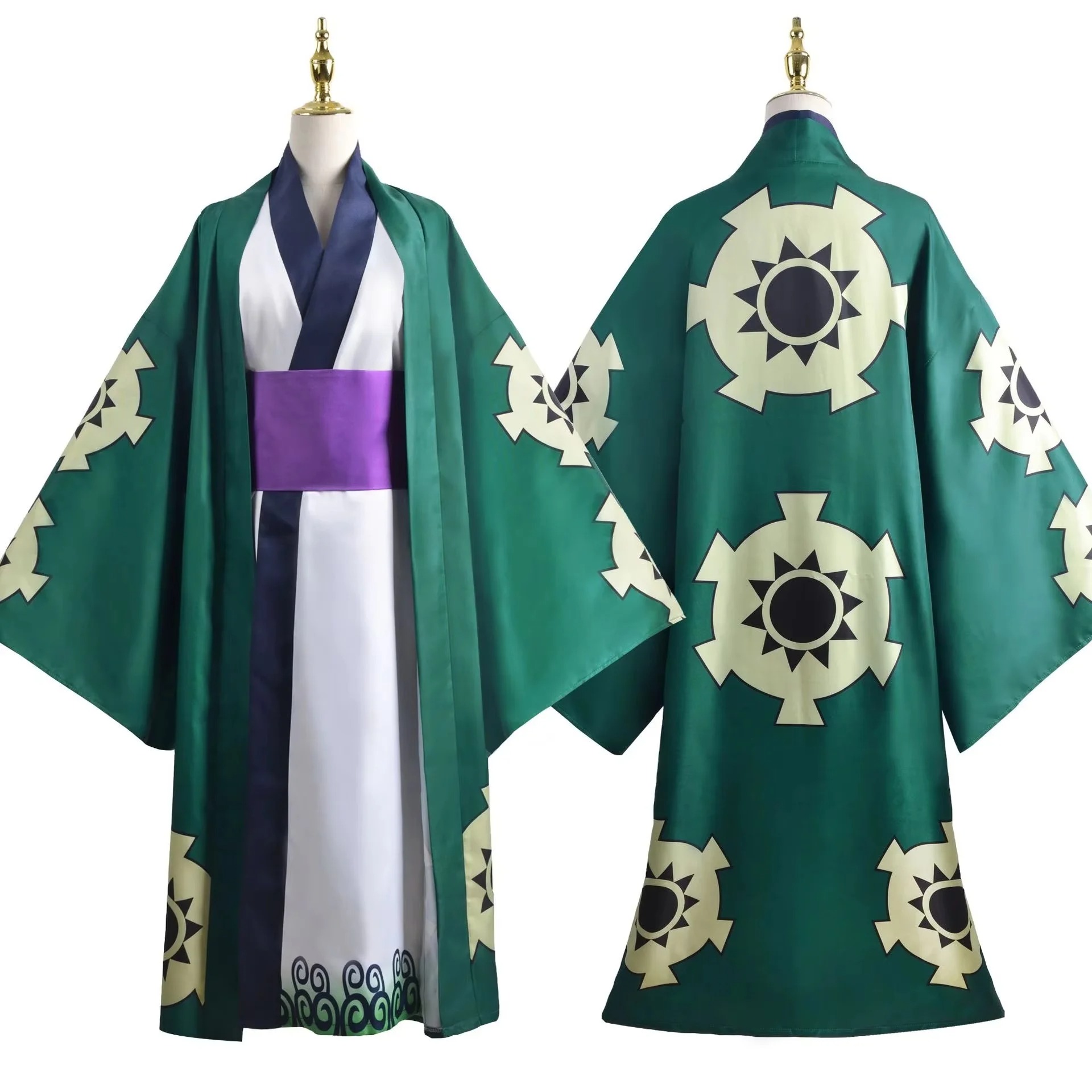 Yeşil Roronoa Zoro Kimono Cosp - Cosplay Anime Zoro incelemesi ve fiyatı