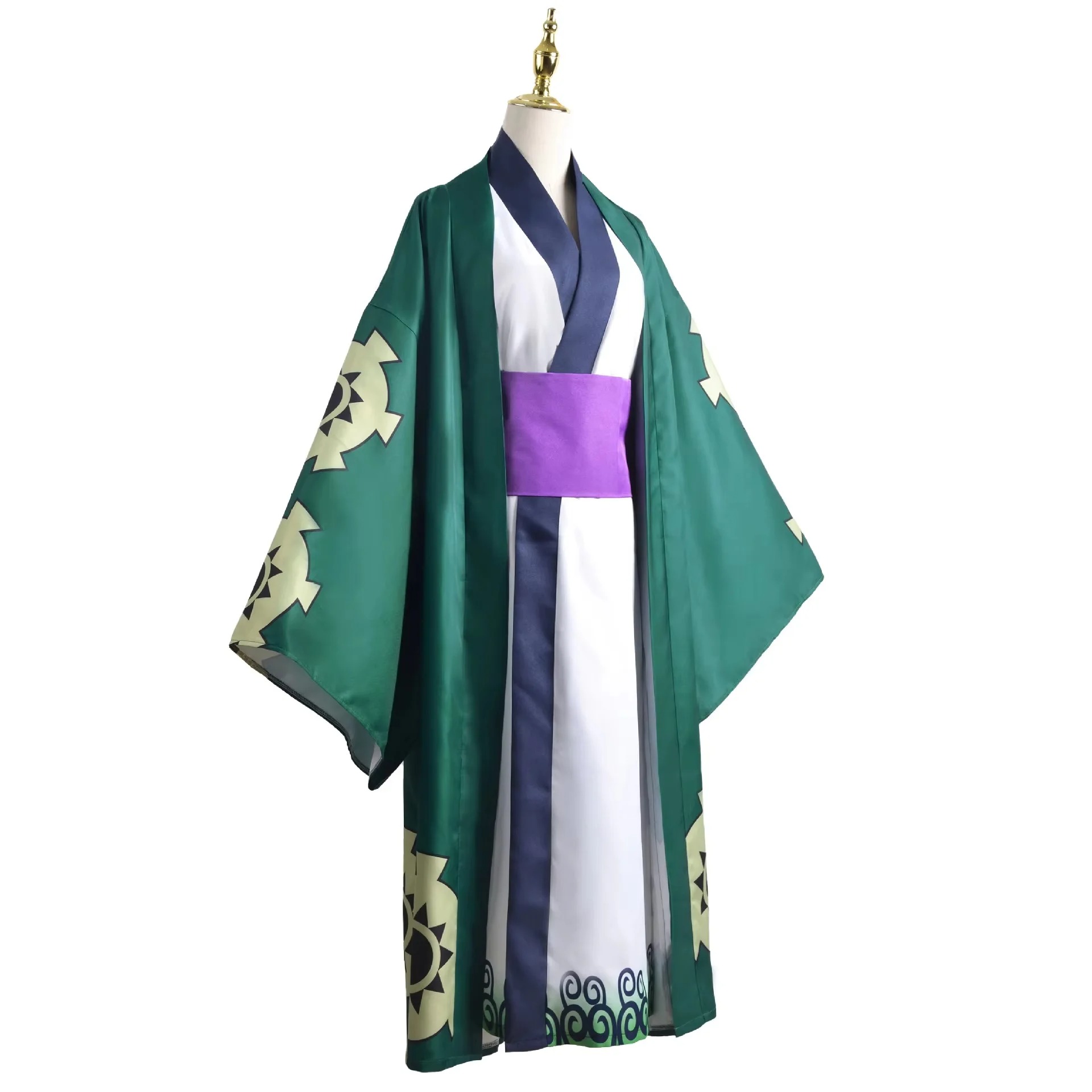 Yeşil Roronoa Zoro Kimono Cosp - Cosplay Anime Zoro incelemesi ve fiyatı