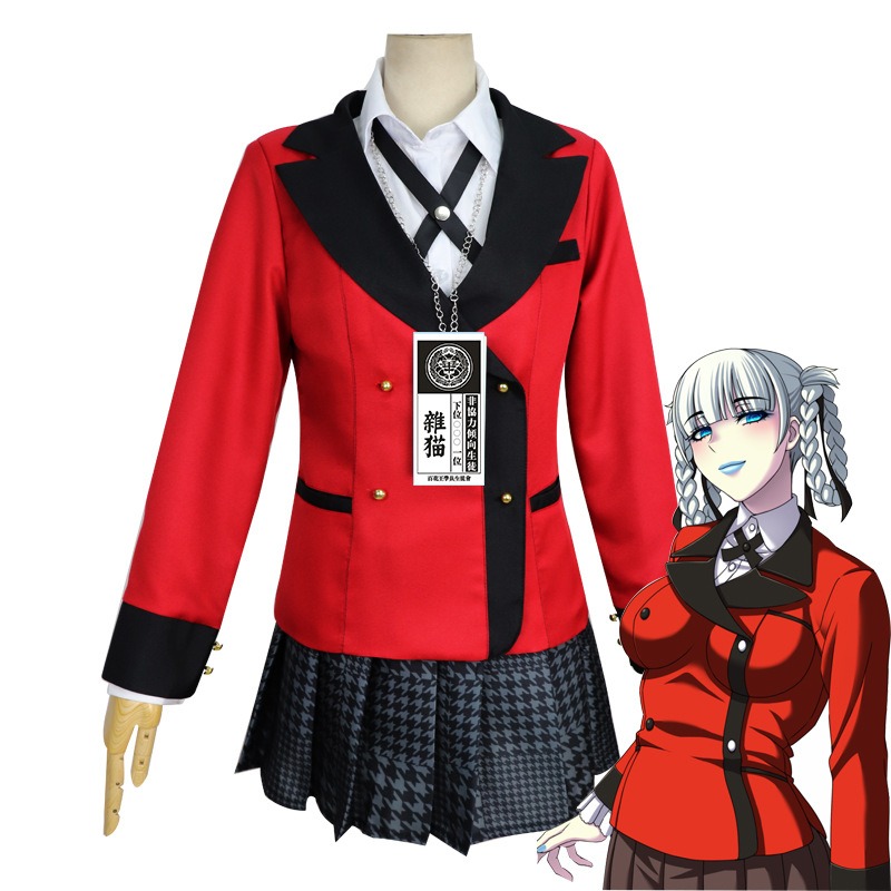 Jabami Yumeko Cosplay Kostümü  - Anime Cosplay Kakegurui incelemesi ve fiyatı
